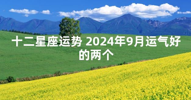 十二星座运势 2024年9月运气好的两个